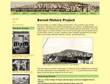 Tablet Screenshot of bernalhistoryproject.org